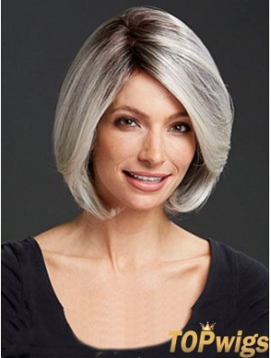 Grey Lady Without Bangs Bobs Human Wigs