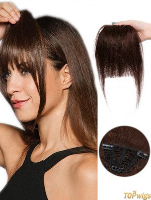 Clip in Fringe Thick Bangs Human Hair Piece