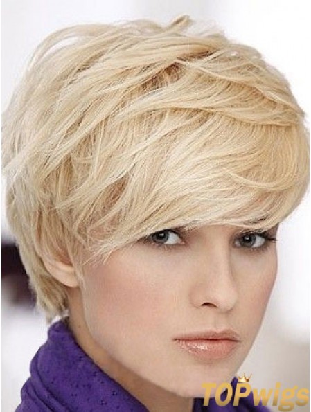 Blonde Short Straight Boycuts Capless Wig Online Shop