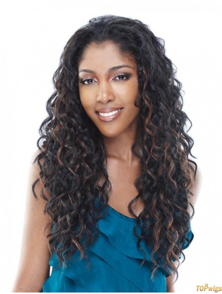 Long Kinky Brown Natural Brazilian Remy Hair Half Wigs