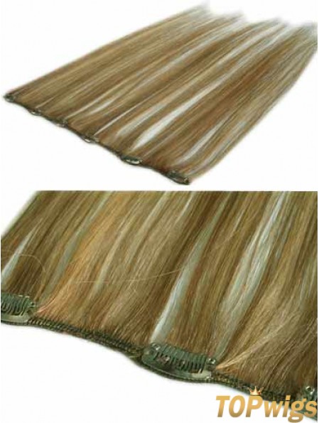 Amazing Blonde Straight Remy Human Hair Clip In Hair Extensions