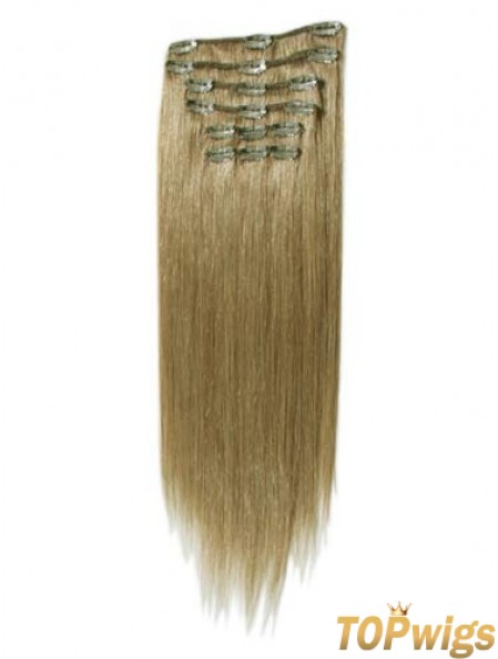 Natural Brown Straight Remy Human Hair Clip In Hair Extensions