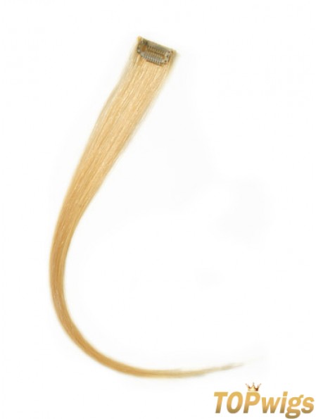 Trendy Blonde Straight Remy Human Hair Clip In Hair Extensions