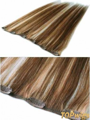 Good Brown Straight Remy Human Hair Clip In Hair Extensions