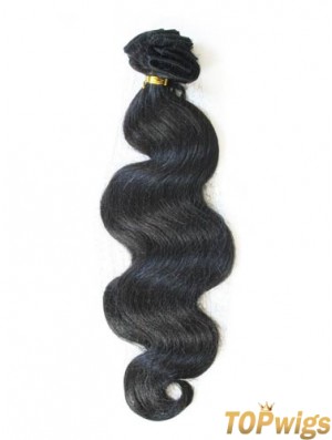 Tape In Hair Extensions With Remy Black Color Wavy Style