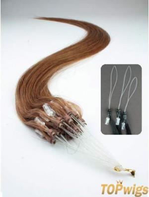 Discount Auburn Straight Micro Loop Ring Hair Extensions