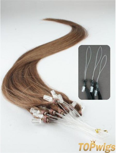 Style Brown Straight Micro Loop Ring Hair Extensions