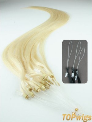 Perfect Blonde Straight Micro Loop Ring Hair Extensions