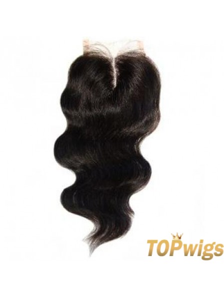 High Quality Black Long Wavy Lace Closures