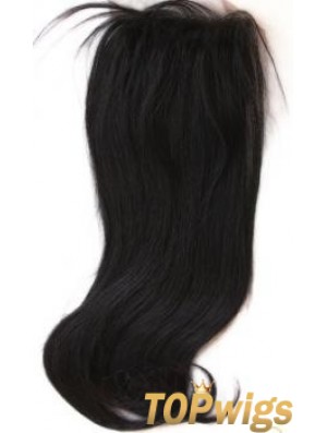 Modern Black Long Straight Lace Closures