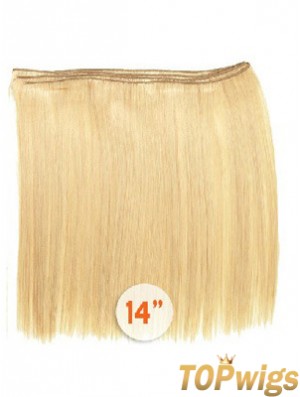 Straight Remy Human Hair Blonde Style Weft Extensions