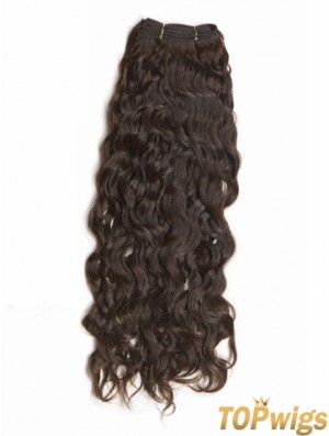 Curly Remy Human Hair Brown New Weft Extensions