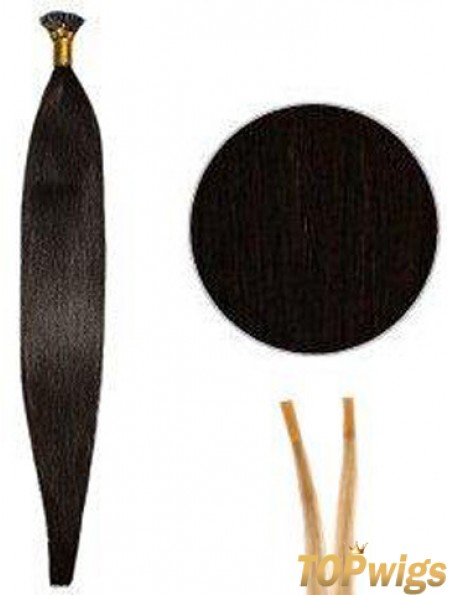 Black Straight Stick/I Tip Hair Extensions