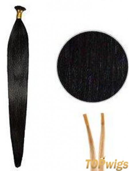 Black Straight Stick/I Tip Hair Extensions