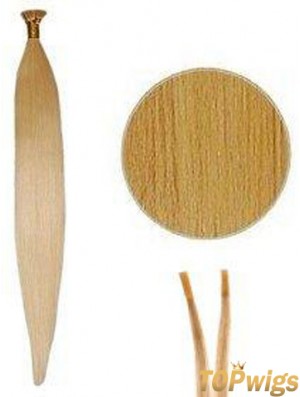 Blonde Straight Stick/I Tip Hair Extensions