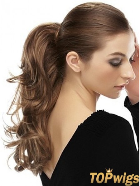 Sassy Wavy Brown Ponytails