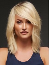 Blonde Layered Wavy 14 inch Buy Human Hair Wigs