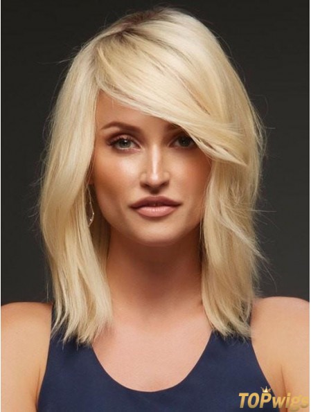 Blonde Layered Wavy 14 inch Buy Human Hair Wigs