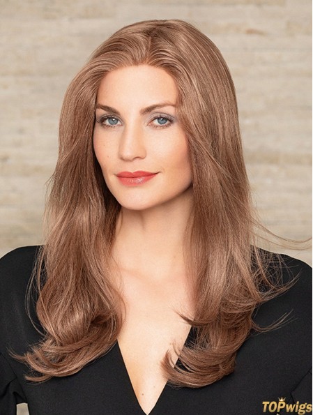 Auburn Long 18 inch Without Bangs Durable Human Hair Wigs