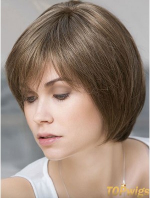 Short Remy Human Wigs Lace Front  Bobs Cut 