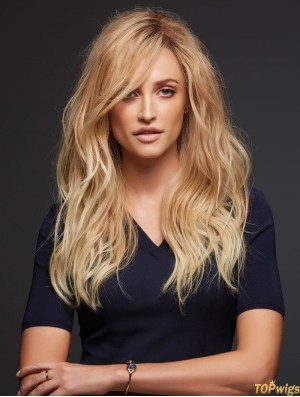 Remy 100% Hand Tied Wavy Human Hair Mono Wigs