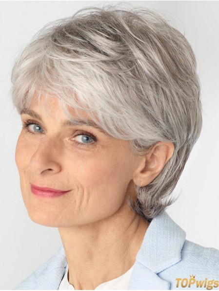 Ladies Grey Remy Human Hair Wigs UK