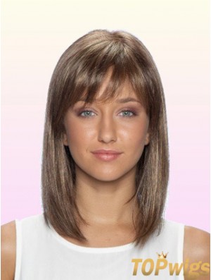 Glueless Human Hair Lace Front Wigs With Bangs UK