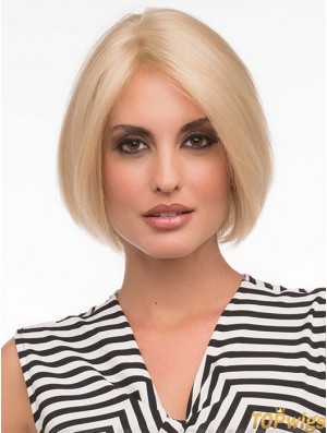 Bob Fashion Wigs With Remy Human Lace Front Chin Length