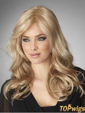 18 inch Lace Front Remy Human Long Blonde Wig Human Hair