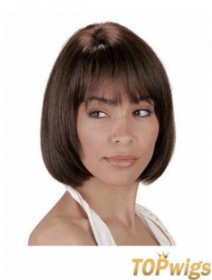 Human Hair Bobs Bobs Cut Straight Style Chin Length