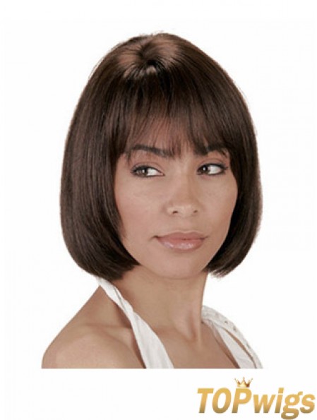 Human Hair Bobs Bobs Cut Straight Style Chin Length