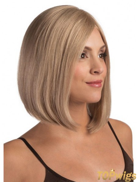 Lace Front Chin Length Straight Blonde Fashionable Bob Wigs