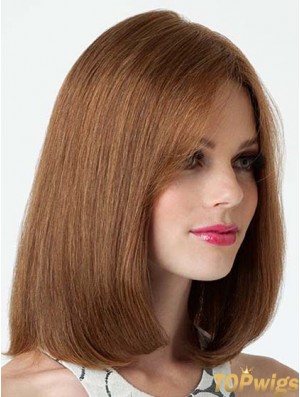 Lace Front Shoulder Length Straight Brown Fashion Bob Wigs