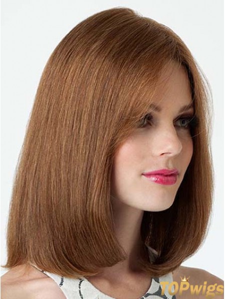 Lace Front Shoulder Length Straight Brown Fashion Bob Wigs