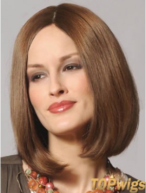 Lace Front Shoulder Length Straight Brown Sassy Bob Wigs