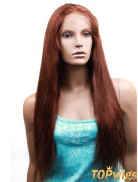 Yaki Straight Human Hair With Monofilament Yaki Style Long Length