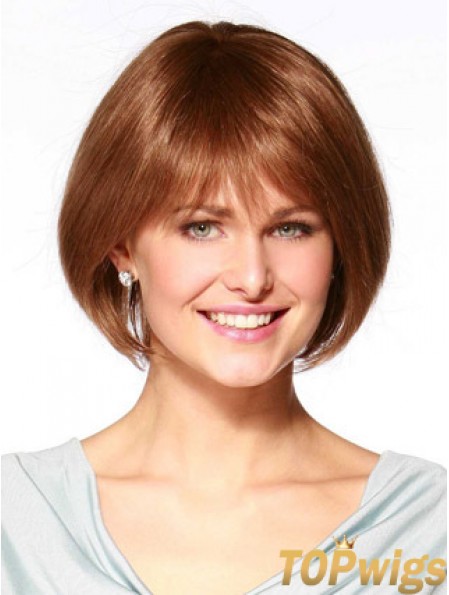 Chin Length Straight Monofilament Auburn Online Bob Wigs