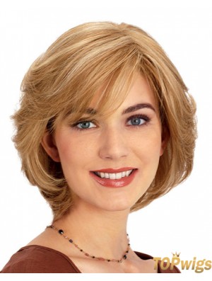 10 inch Blonde Chin Length Human Hair Wigs UK