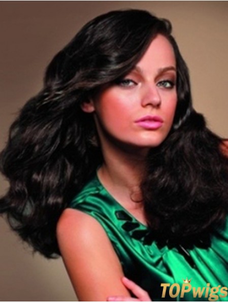 Human Hair Full Lace Wigs Sale With Bangs Black Color