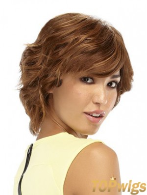 Wavy Auburn Style Short Classic Wigs