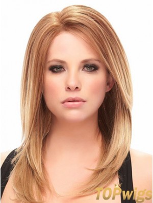 Auburn Shoulder Length Trendy Straight Without Bangs Lace Wigs