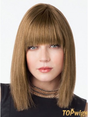 Lace Front Shoulder Length Straight Brown Comfortable Bob Wigs