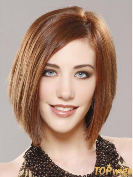 Lace Front Chin Length Straight Auburn No-Fuss Bob Wigs