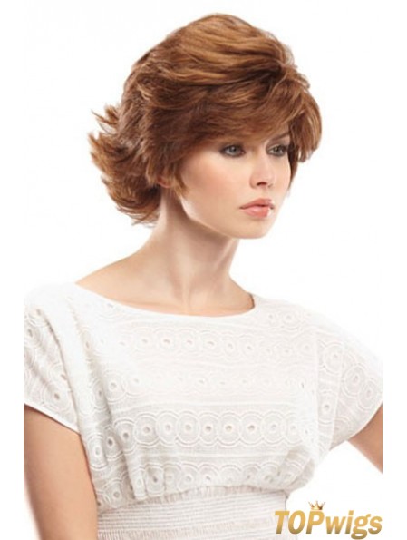 Bobs Short Auburn Wavy Soft Petite Wigs