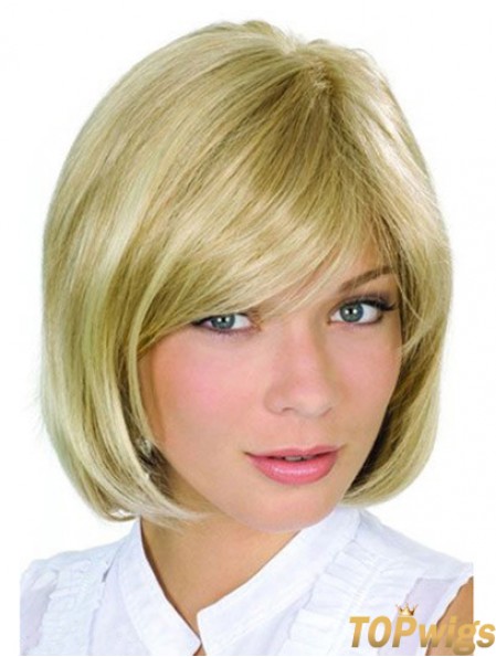 Chin Length Blonde High Quality 10 inch Wavy Bob Wigs