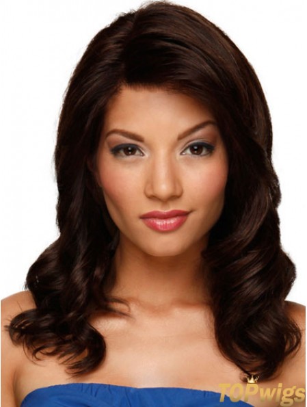 Hand Tied Lace Front Human Hair Wig Auburn Color Long Length