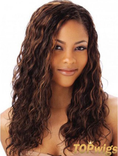 Human Hair Full Lace Wig Auburn Color Long Length Wavy Style