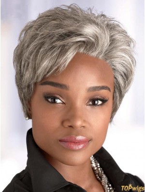 Synthetic Short Capless Elderly Lady Wigs