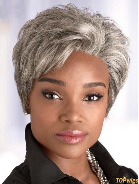 Synthetic Short Capless Elderly Lady Wigs