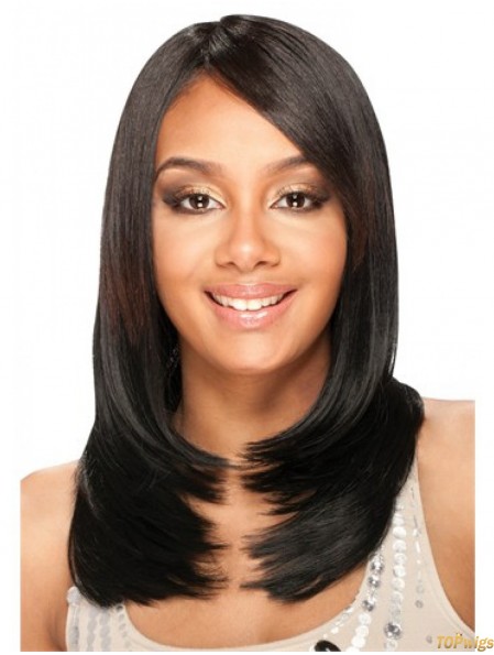 Brazilian Lace Front Long Black Yaki Lace Front Wigs